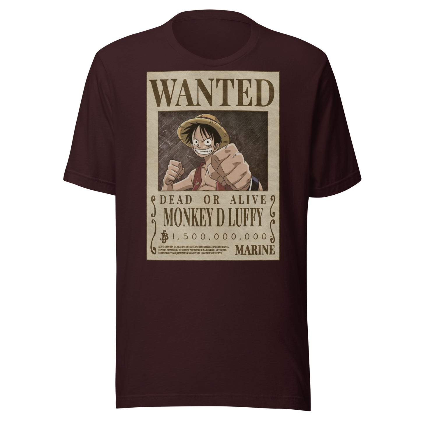 Luffy Wanted Poster T Shirt